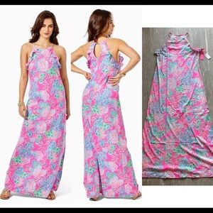 Lilly Pulitzer Billie Maxi Dress in Seaing Things Processo Pink